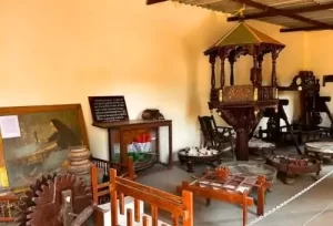 Traditional Kutchi artifacts and cultural exhibits inside a historic museum in Bhuj, featured on the 6 Days Bhuj Kutch Kathiawad Tour Itinerary.