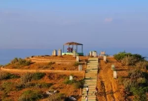 Breathtaking panoramic views of the vast desert landscape from Kalo Dungar (Black Hill), featured on the 9 Days Gujarat Budget Tour.