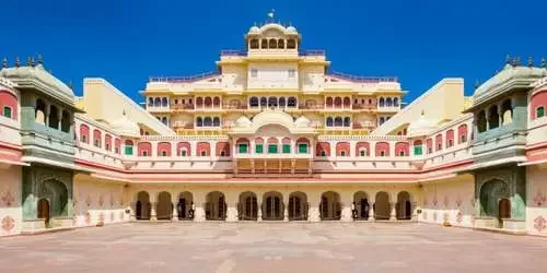 The stunning architecture of the City Palace in Jaipur, a premier royal destination featured in our customized Rajasthan tour packages by city.